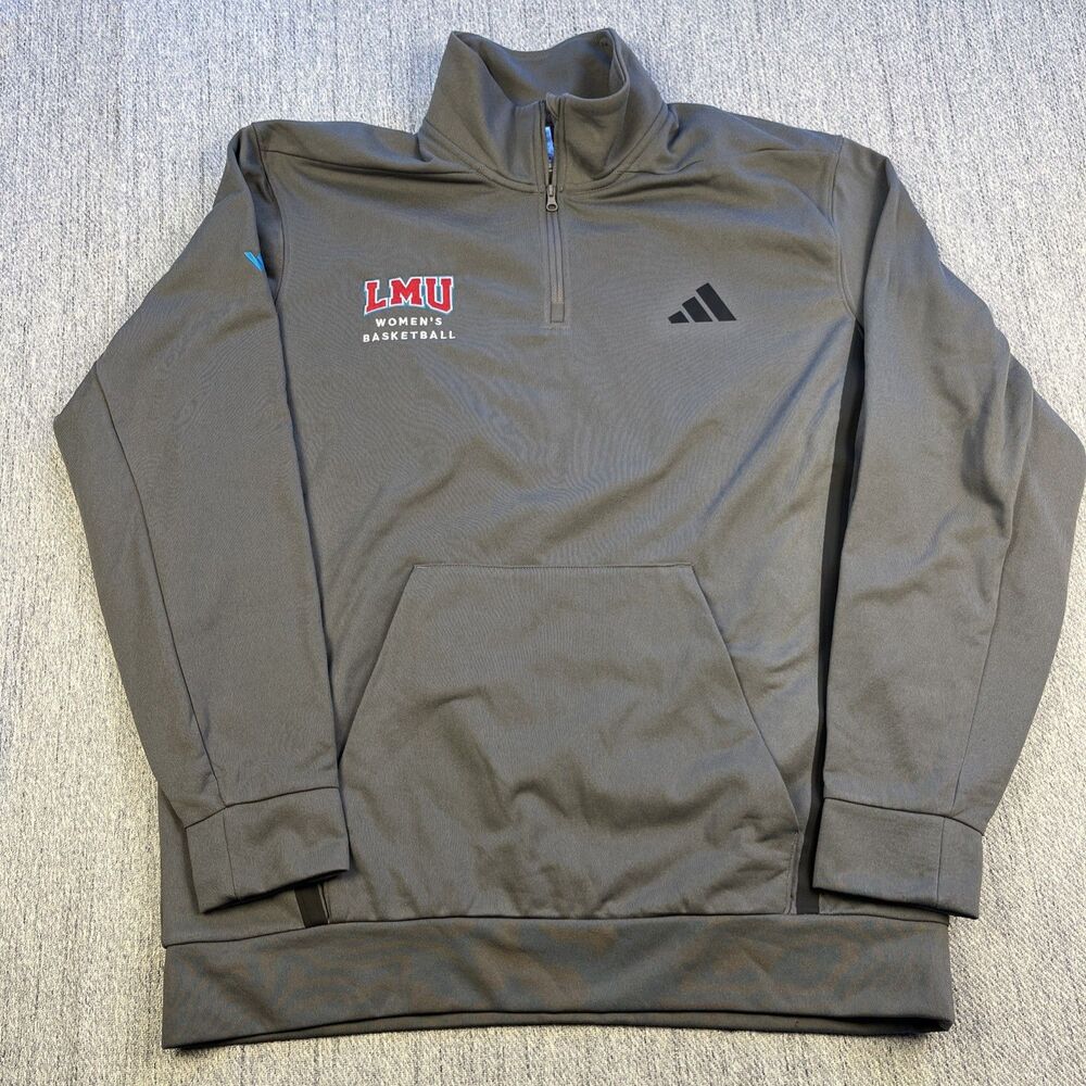 Adidas LMU Women’s Basketball Quarter Zip Pullover Loyola Lions Team Issue L
